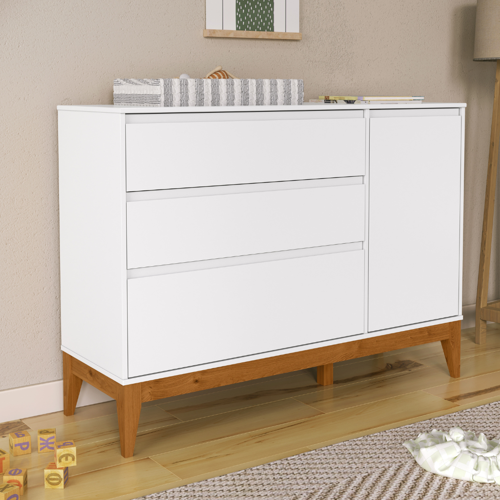 comoda nature clean branco matic 3