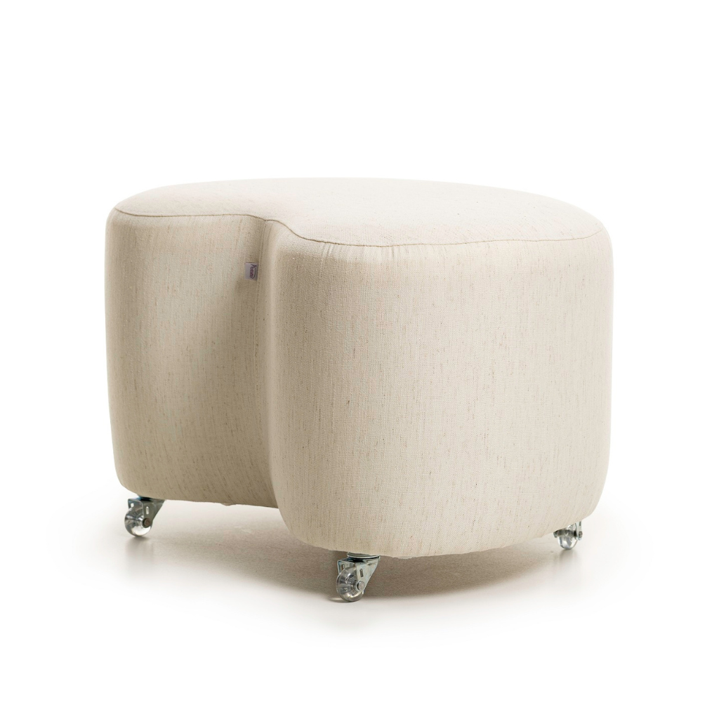 puff bean linho cru 100a